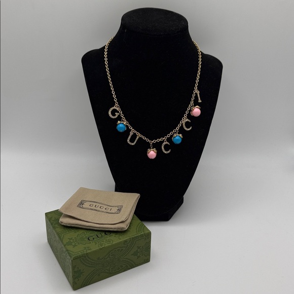 Gucci Logo Pearl Embellished Necklace - Picture 4 of 12